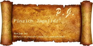 Pinzich Jagelló névjegykártya